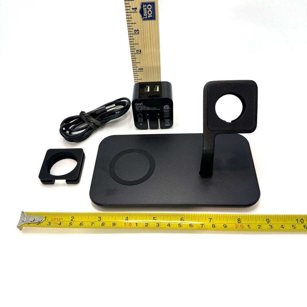 Onn ONA19WIT704 5W Wireless Watch and Phone Charging Stand Black
